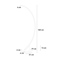 Moderne boogvormige LED-vloerlamp Aldebaran Model