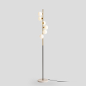 Design staande lamp met LED lampenkappen marmeren voet ALIBREO Aanbod