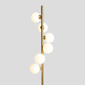 Design LED vloerlamp met bolvormige lampenkappen en marmeren voet Alibreo Korting