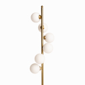 Design LED vloerlamp met bolvormige lampenkappen en marmeren voet Alibreo Catalogus