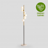 Design LED vloerlamp met bolvormige lampenkappen en marmeren voet Alibreo Voorraad