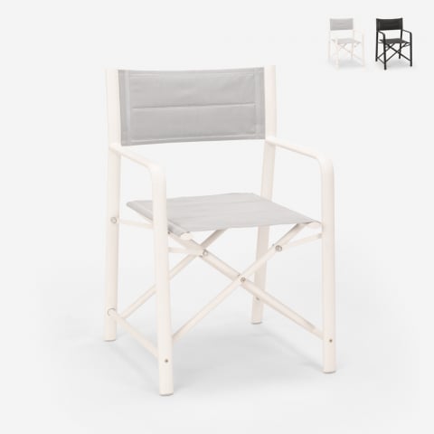 Chaise pliante en textilène et aluminium de jardin plage mer Ciak