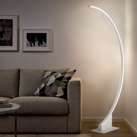 Lampadaire de salon moderne LED lampe de sol arquée lumineuse Aldebaran