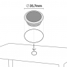 Rechthoekige salontafel wit 150x90 cm en 6 gekleurde stoelen Bistrot Arm Summerlife 