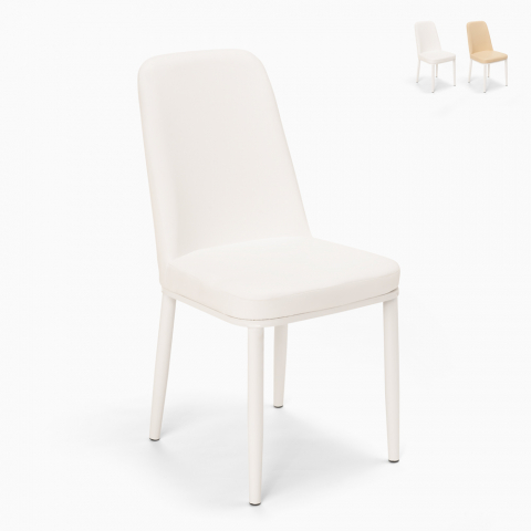 Design stoelen Baden Light van kunstleer en metaal  Aanbieding