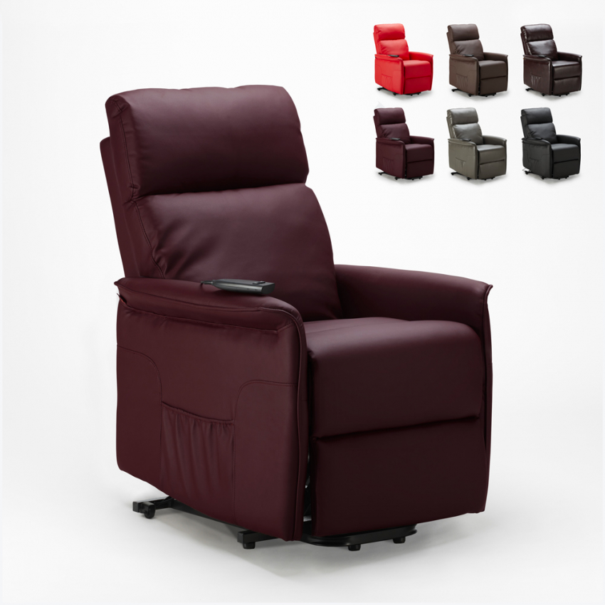 Fauteuil relax électrique avec releveur et roulettes arrière Amalia 