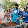 Draagbare opvouwbare stalen houtskoolbarbecue Oak Verkoop