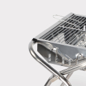 Draagbare opvouwbare stalen houtskoolbarbecue Oak Keuze