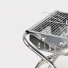 Draagbare opvouwbare stalen houtskoolbarbecue Oak Keuze