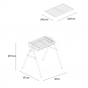 Draagbare opvouwbare stalen houtskoolbarbecue Oak Model