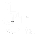 Kattenkrabpaal met 3 verdiepingen, sisaltouw en slaapplekken 115 cm Birman Kosten