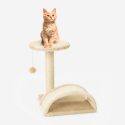 Arbre à chat avec colonne sisal et tunnel en arc 45 cm jeu relax balle Manx Réductions