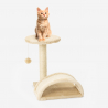 Arbre à chat avec colonne sisal et tunnel en arc 45 cm jeu relax balle Manx Réductions