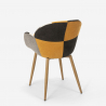 Scandinavische patchwork design fauteuil Finch 