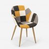 Scandinavische patchwork design fauteuil Finch 
