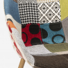 Chaise patchwork de cuisine salon design nordique patchwork Finch 