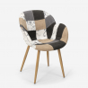 Scandinavische patchwork design fauteuil Finch 