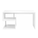 Bureau design moderne 140x60 blanc avec étagères ouvertes Bolg Offre