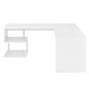 Bureau d'angle design moderne 180x160 blanc Vilnis Réductions