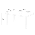 Set van 12 stuks rechthoekige polyrotan tafels 150x90cm Grand Soleil Boheme 