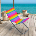 Chaise longue pliante de jardin piscine multicolore Rodeo Rainbow Vente