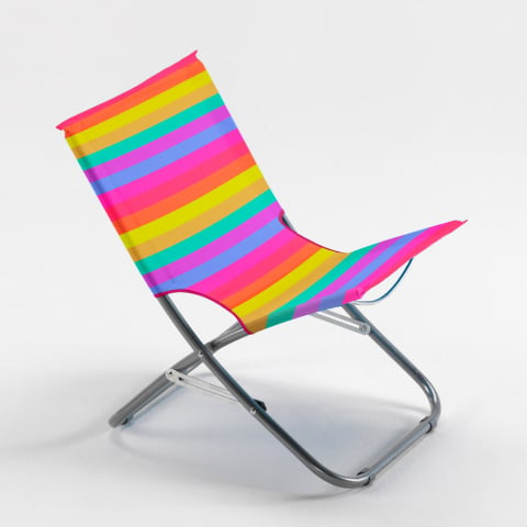 Opvouwbare strandstoel draagbare veelkleurige strandstoel RODEO RAINBOW Aanbieding