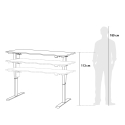 Elektrisch in hoogte verstelbaar design bureau 160x80 cm Standwalk 