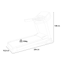 Professionele opvouwbare elektrisch gedempte loopband met Bluetooth Randor Afmetingen