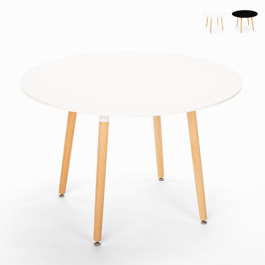 Table de cuisine bar restaurant ronde en bois design en bois 100 cm Moss Promotion Table de cuisine bar restaurant ronde en bois design en bois 100 cm Moss Promotion