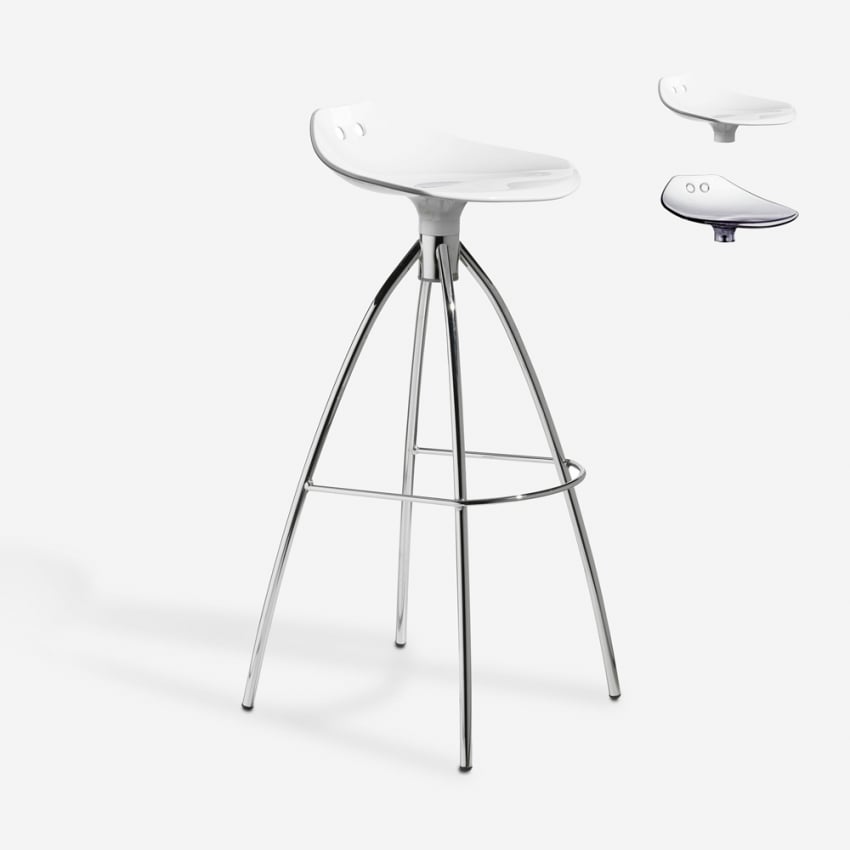 Design kruk met stalen poten 80 cm hoog Scab Frog Verkoop