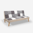 Modern design 3-zits slaapbank Kolorama in patchwork stof Prijs