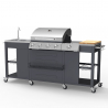 RVS gas barbecue buitenkeuken met 4 + 1 branders, spoelbak en planken Tartara Kortingen