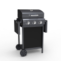 Barbecue à gaz en acier inoxydable BBQ 3 brûleurs étagères pliantes Romesco Fr Offre