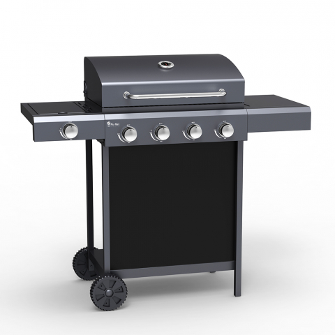 Barbecue gas BBQ van roestvrij staal met 4 + 1 branders en planken Chimichurri Aanbieding