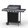 Barbecue gas BBQ van roestvrij staal met 4 + 1 branders en planken Chimichurri Korting