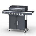 RVS gasbarbecue BBQ met 6 + 1 branders Creola Korting