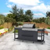 RVS gas barbecue buitenkeuken met 4 + 1 branders, spoelbak en planken Tartara Verkoop
