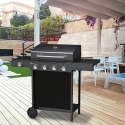 Barbecue gas BBQ van roestvrij staal met 4 + 1 branders en planken Chimichurri Verkoop