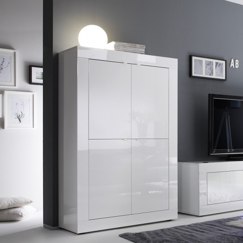 Witte moderne dressoir voor woonkamer of keuken Creta Aanbieding