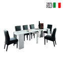Table console extensible moderne pour salon et salle à manger blanc Nancy Vente
