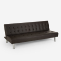 Canapé convertible 2 places clic-clac en similicuir inclinable design moderne Elly Offre