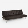 Canapé convertible 2 places clic-clac en similicuir inclinable design moderne Elly Offre