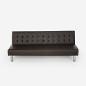 Canapé convertible 2 places clic-clac en similicuir inclinable design moderne Elly Réductions