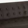 Canapé convertible 2 places clic-clac en similicuir inclinable design moderne Elly 