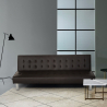 Canapé convertible 2 places clic-clac en similicuir inclinable design moderne Elly Vente