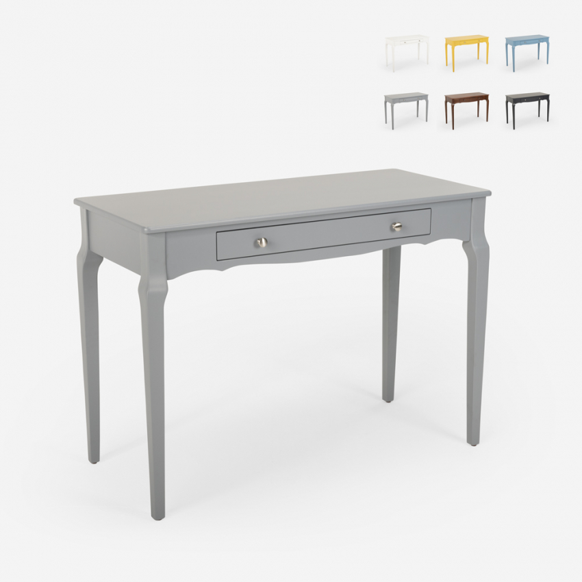 Table console élégante et fonctionnelle en bois shabby chic Toscano 