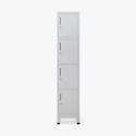 Metalen lockerkast 38x45x190 cm met 4 vakken en slot Stromboli Light Korting