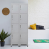 Metalen lockerkast 38x45x190 cm met 4 vakken en slot Stromboli Light Verkoop