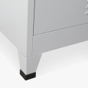 Metalen lockerkast 38x45x190 cm met 4 vakken en slot Stromboli Light Kortingen