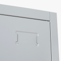 Documentenkast met 2 metalen deuren met slot 90x40x180 cm Vesuvio Light Model